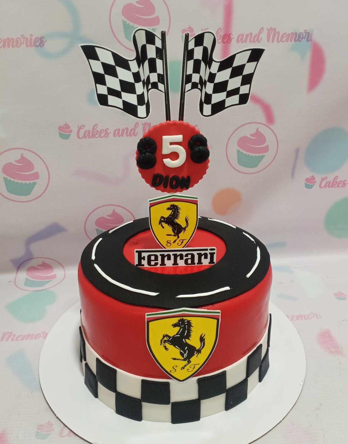 Ferrari decorated cake