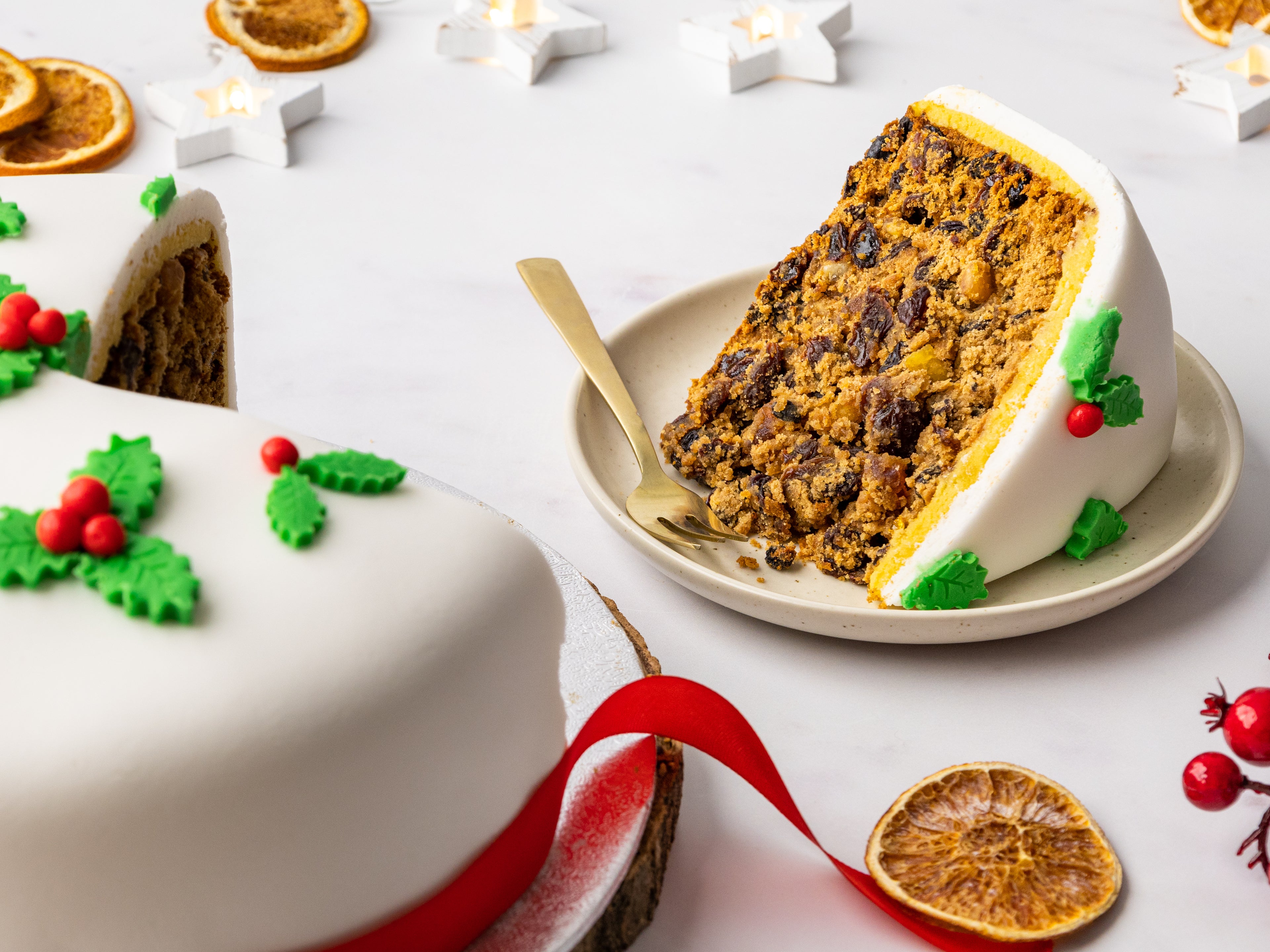 Decorated Christmas Cake