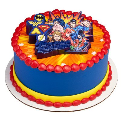 Justice League Decorated Cake