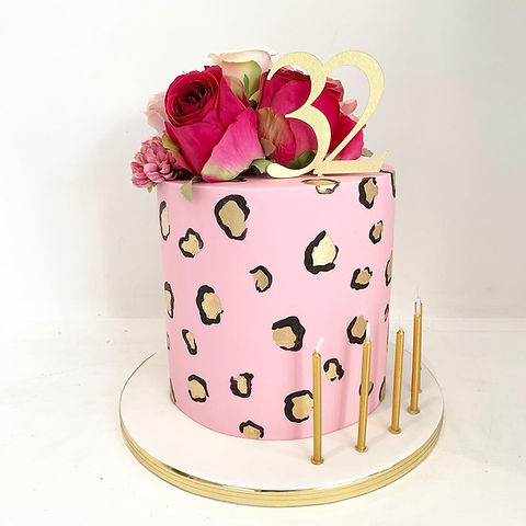 Leopard Decorated Cake