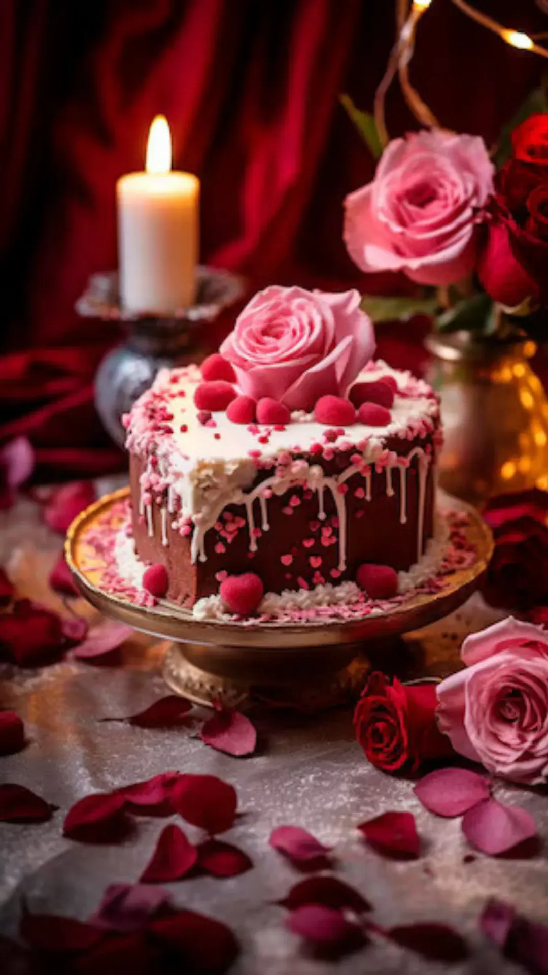 Romantic Decorated Cake