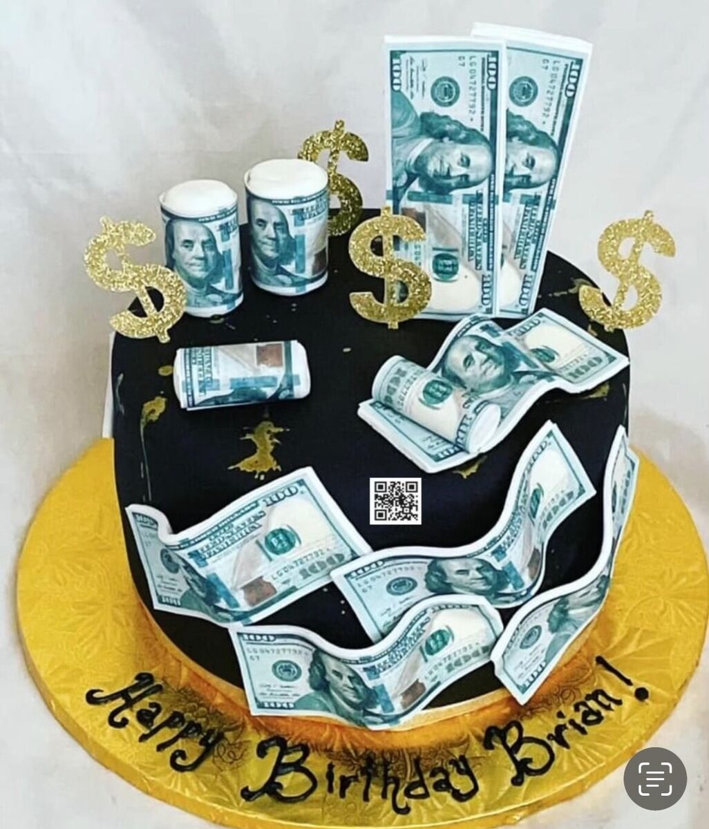 Dollar Decorated Cake