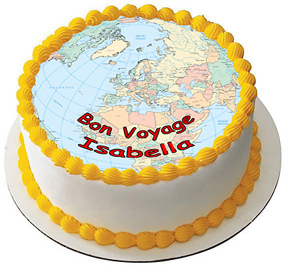 World Map Decorated Cake