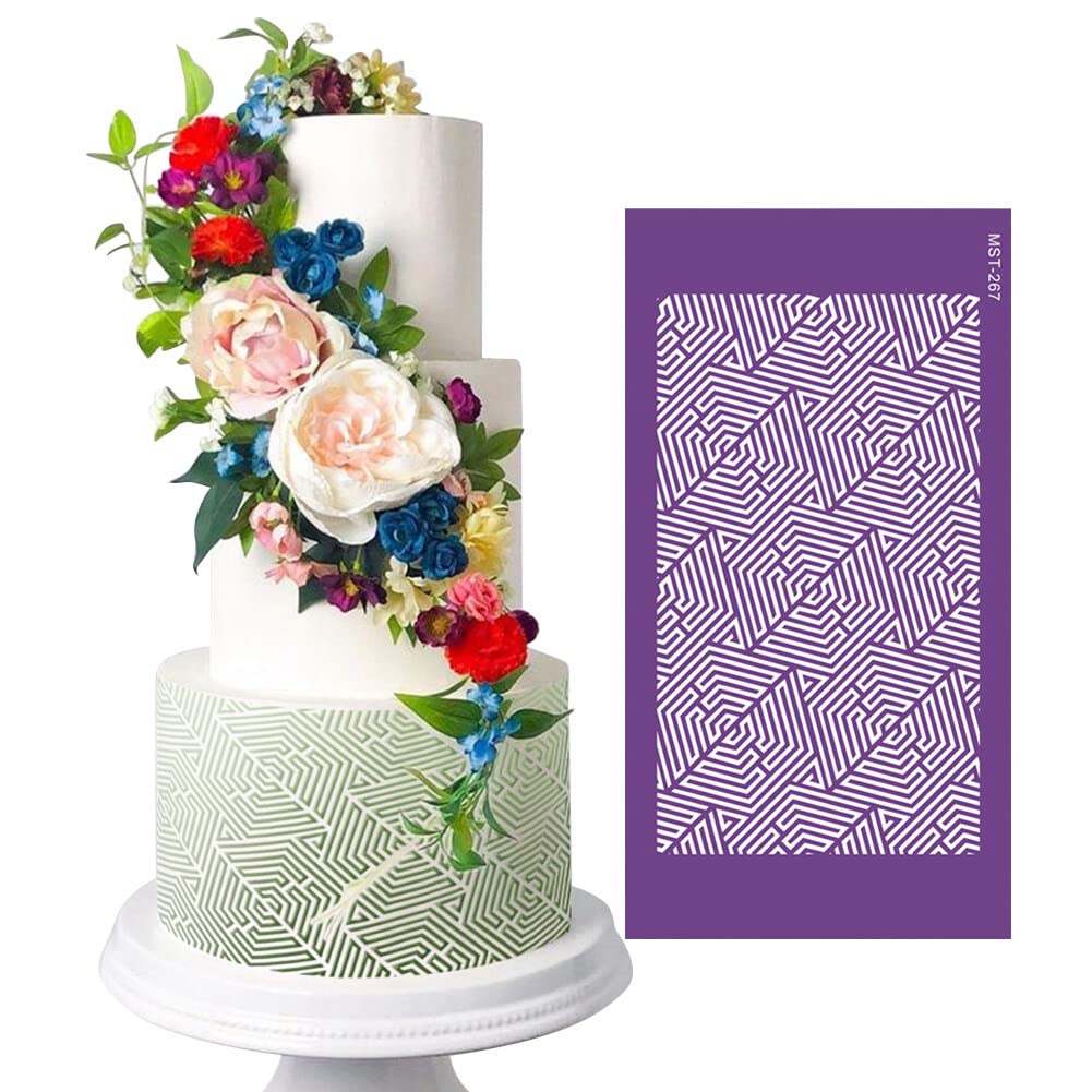 Geometric Decorated Cake