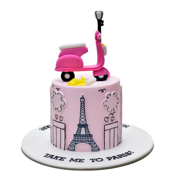 Paris decorated cake