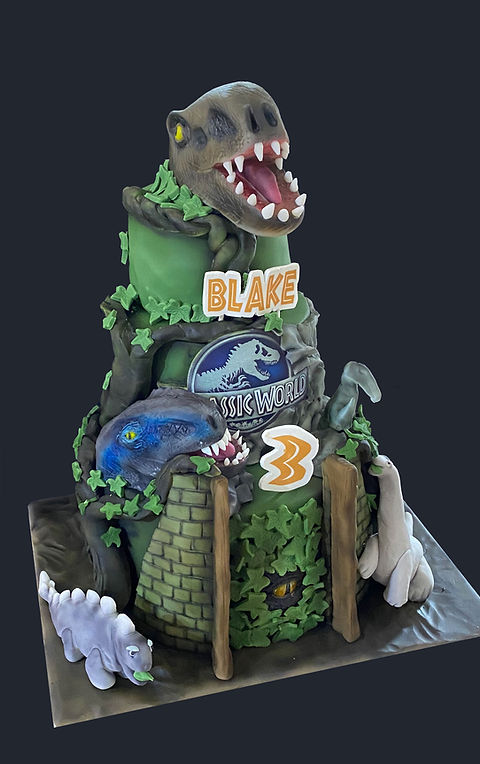 Jurassic Park Decorated Cake