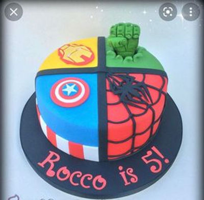 Marvel decorated cake