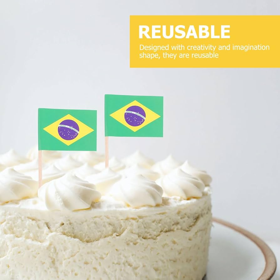 Brazil Flag Decorated Cake