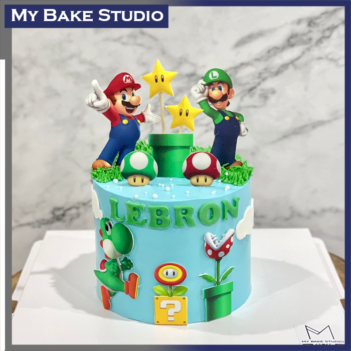 Mario Bros Decorated Cake