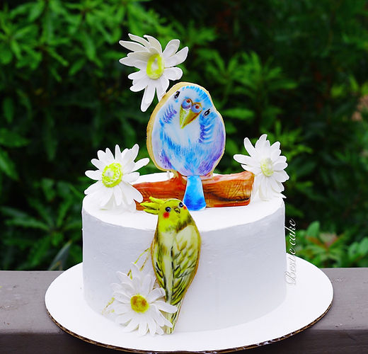 Bird Decorated Cake