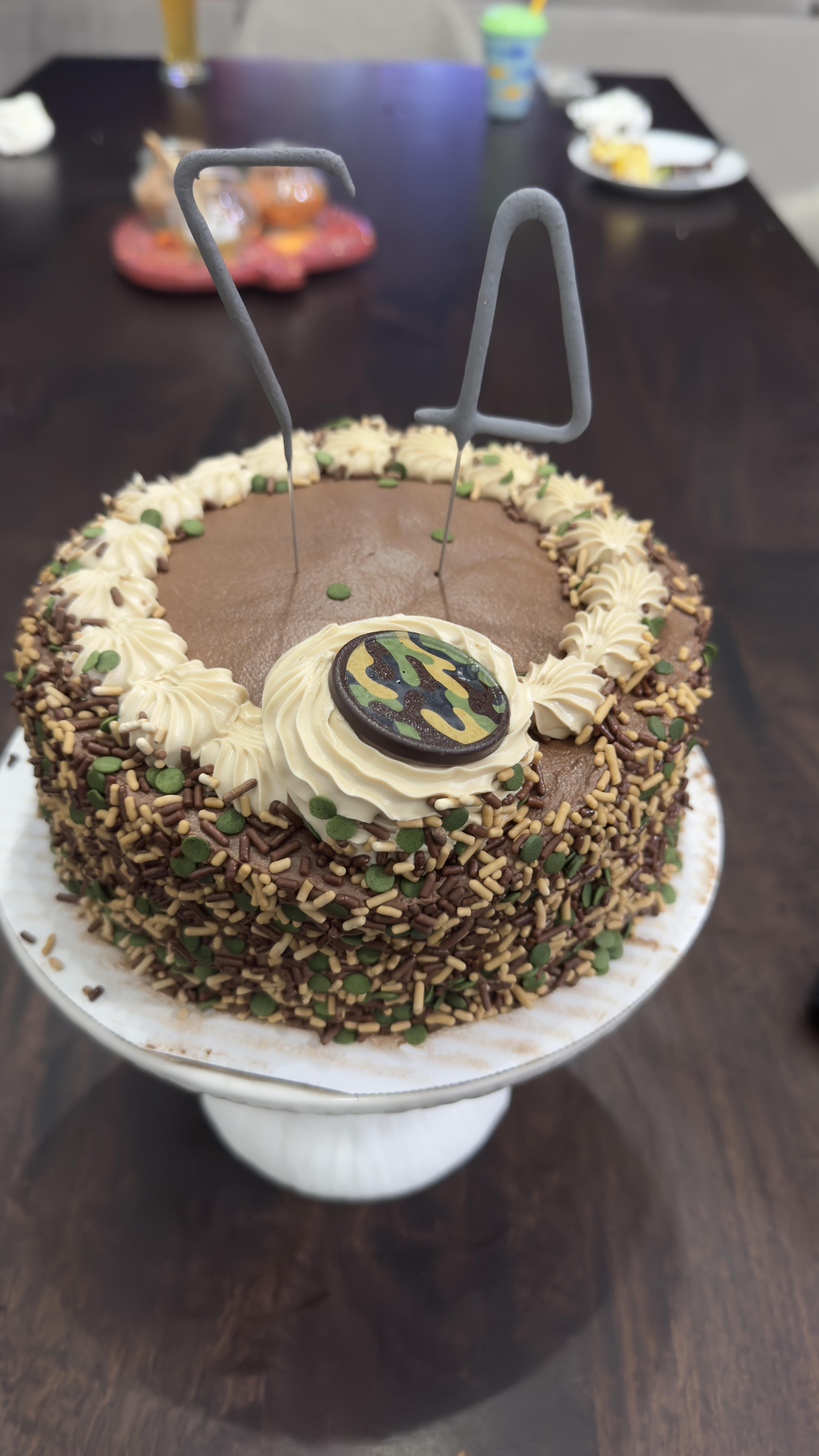 Camouflage Decorated Cake