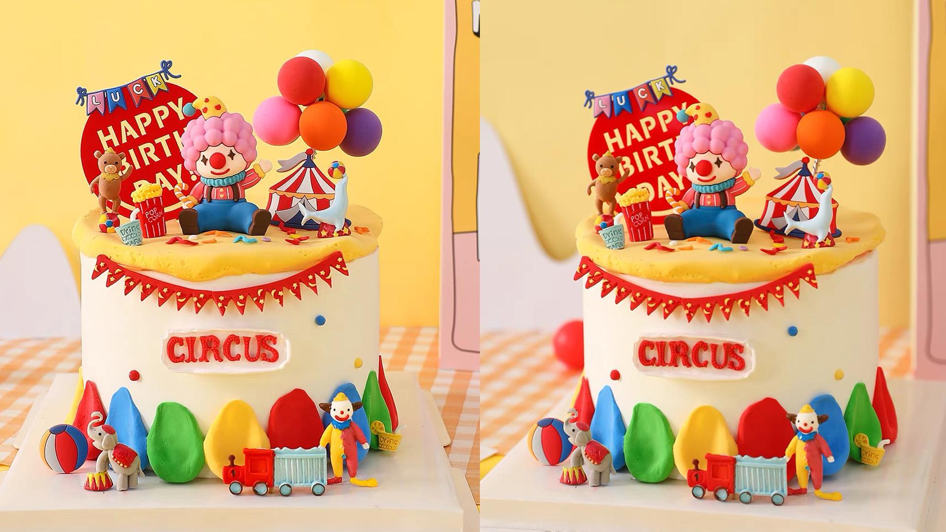 Clown Decorated Cake