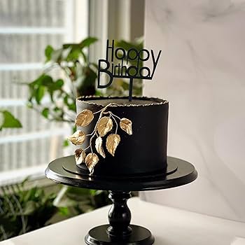 Black Decorated Cake