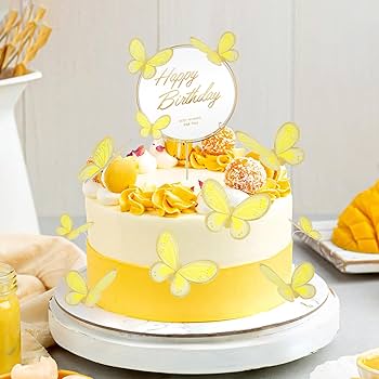 Yellow Decorated Cake