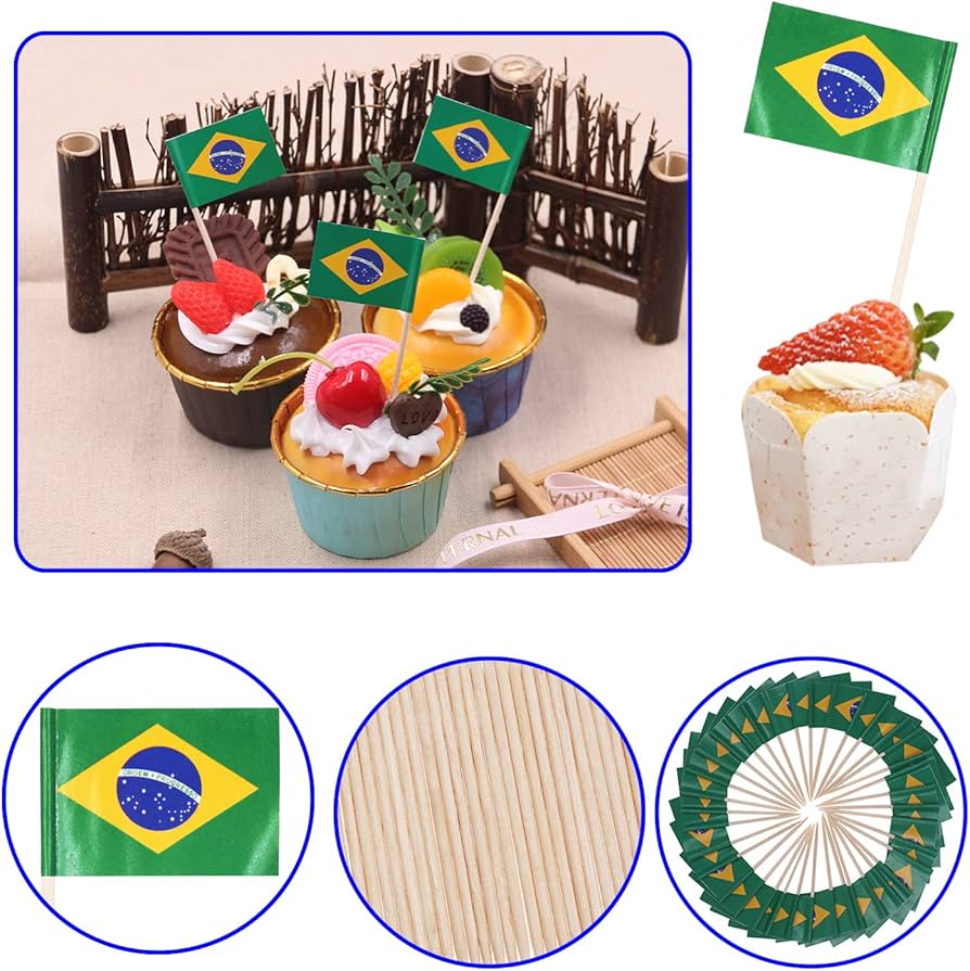 Brazil Flag Decorated Cake