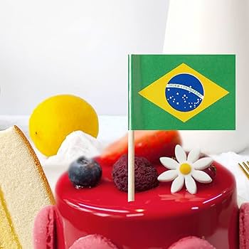 Brazil Flag Decorated Cake