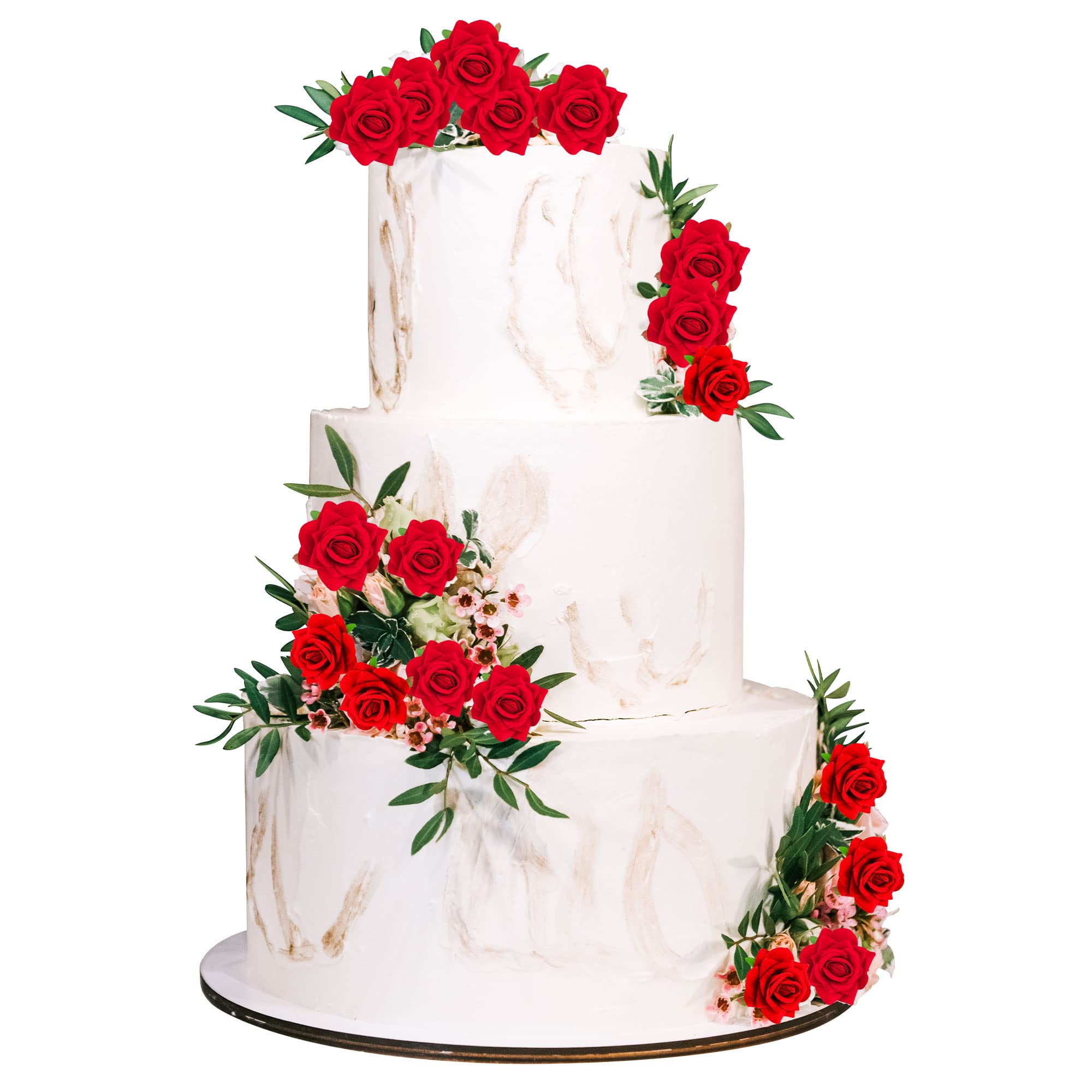 Decorated Red Roses Cake