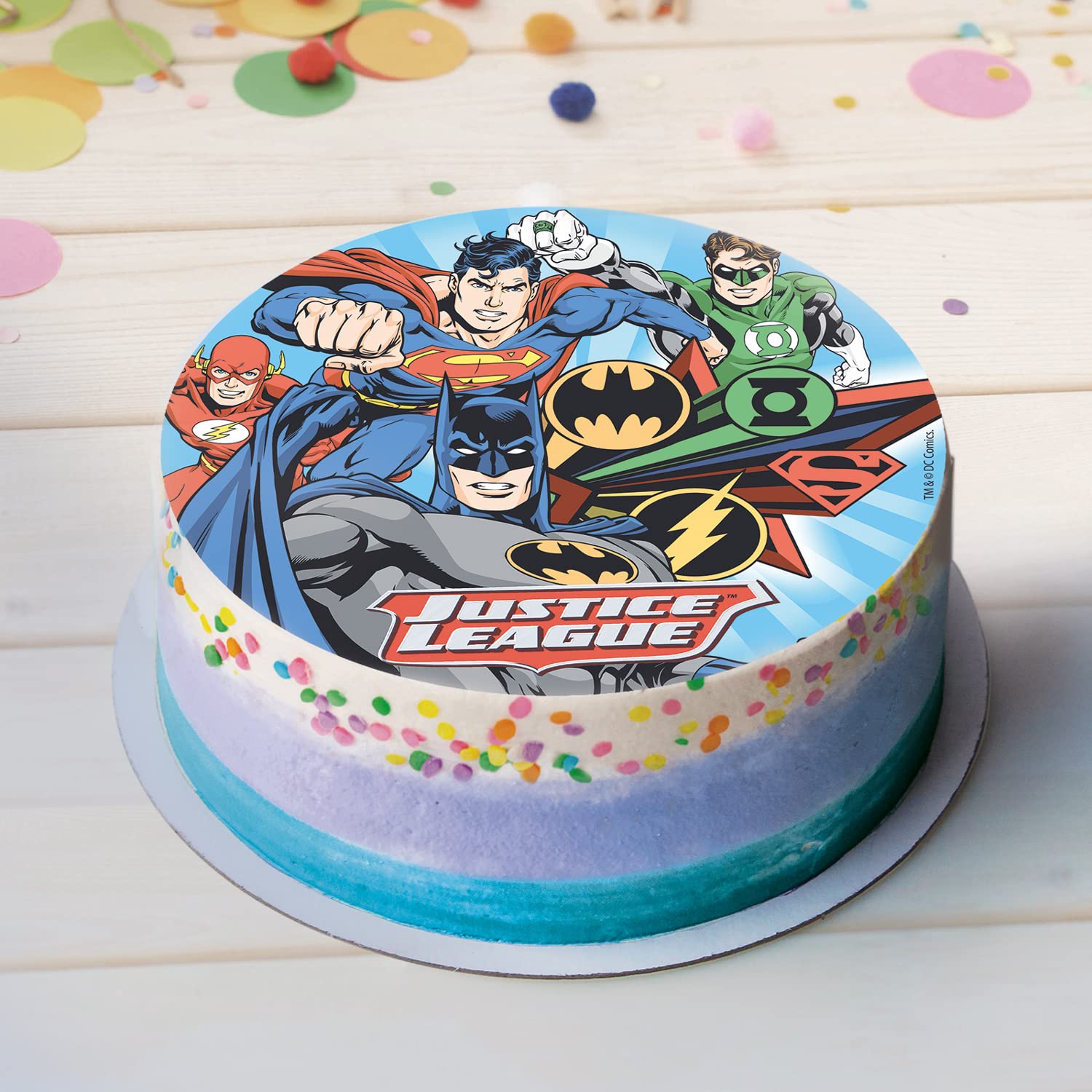 Justice League Decorated Cake