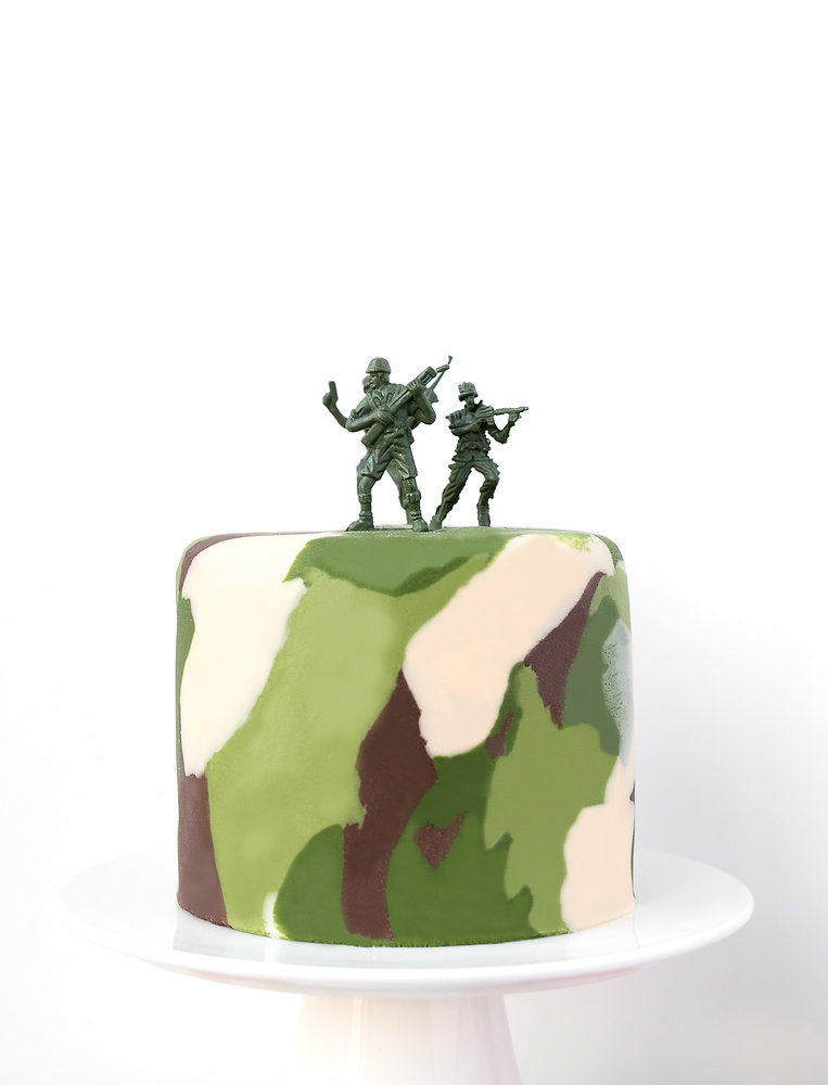 Camouflage Decorated Cake