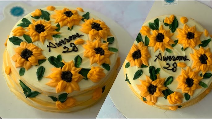 Sunflower Decorated Cake