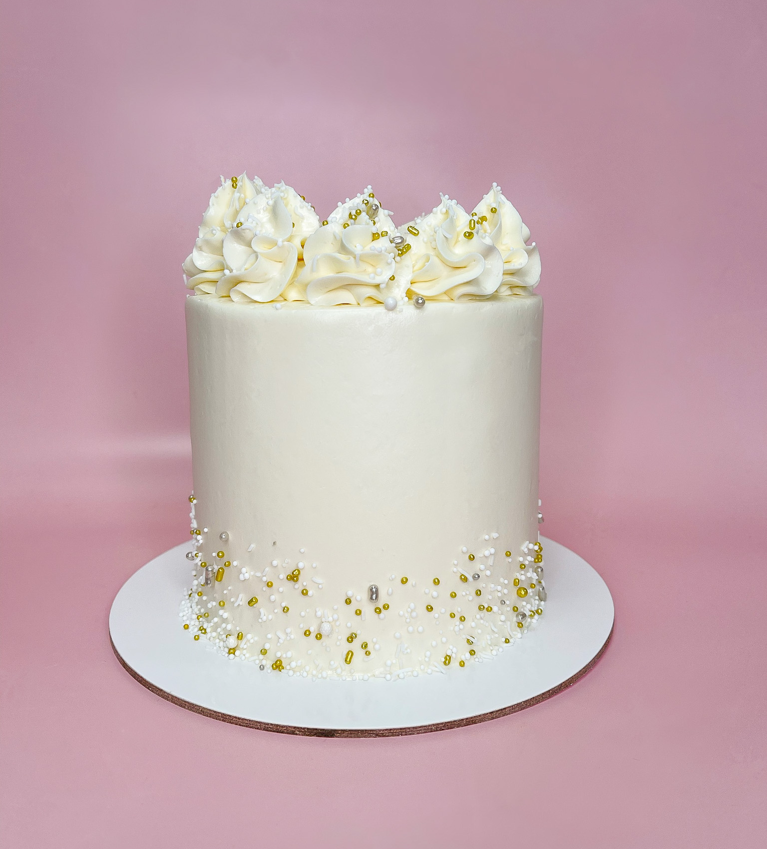 White Decorated Cake