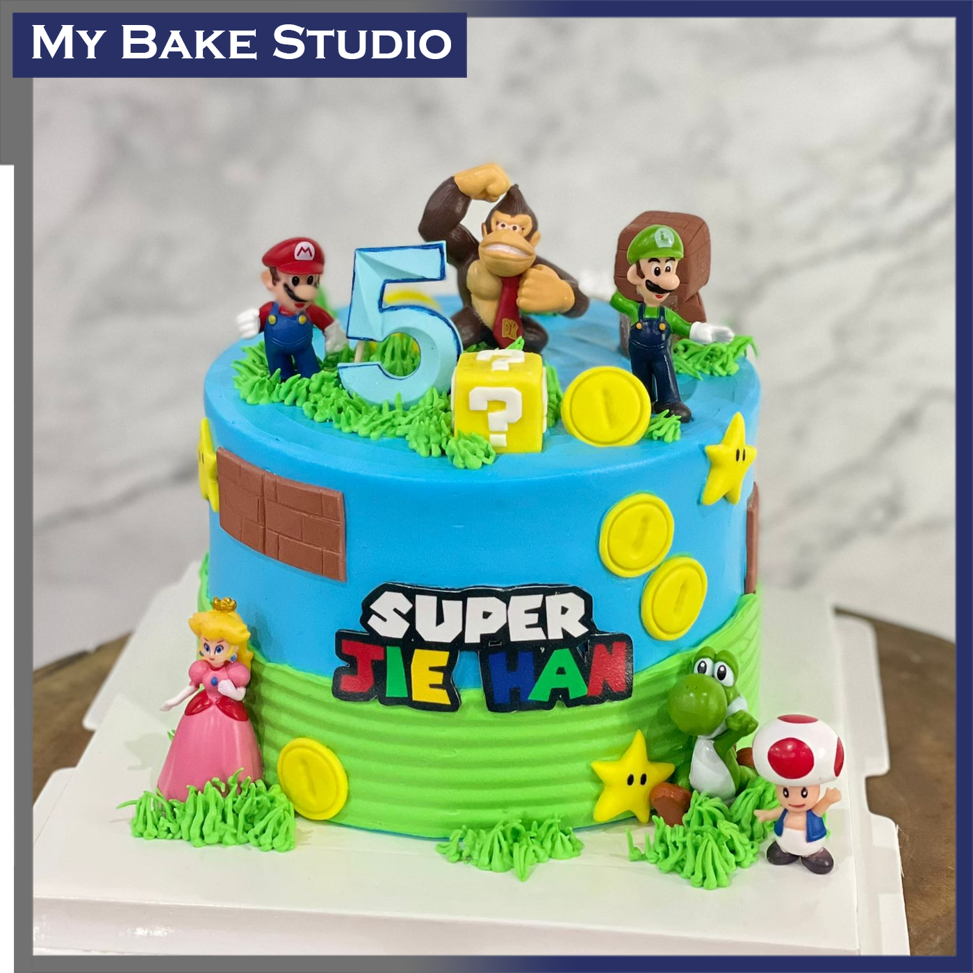 Mario Bros Decorated Cake