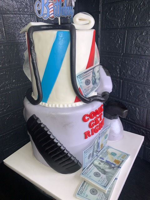 Barber Shop Decorated Cake