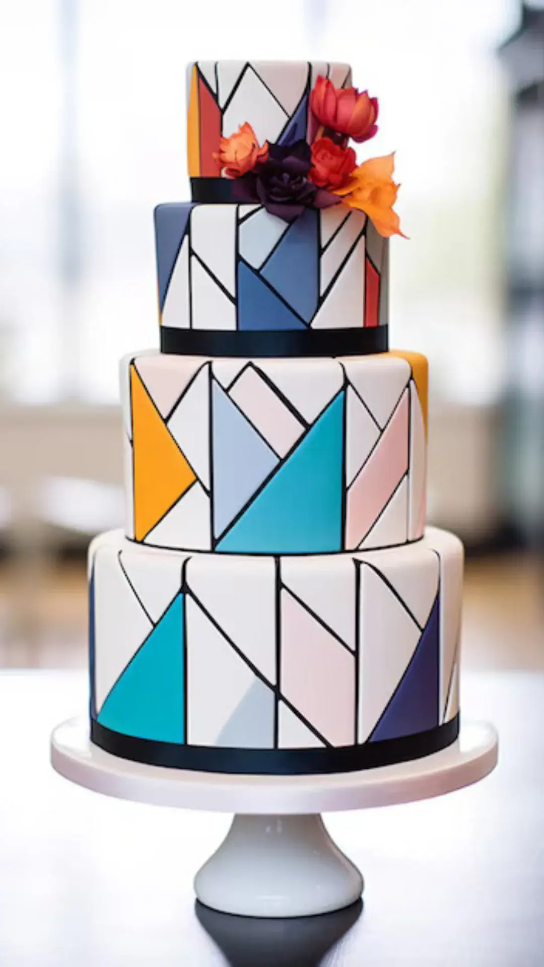 Geometric Decorated Cake