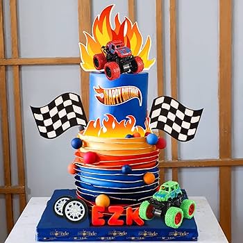 Hot Wheels Decorated Cake