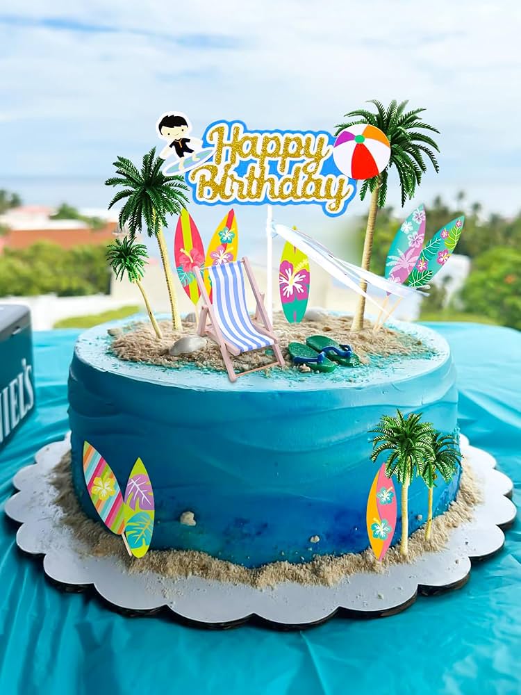 beach decorated cake