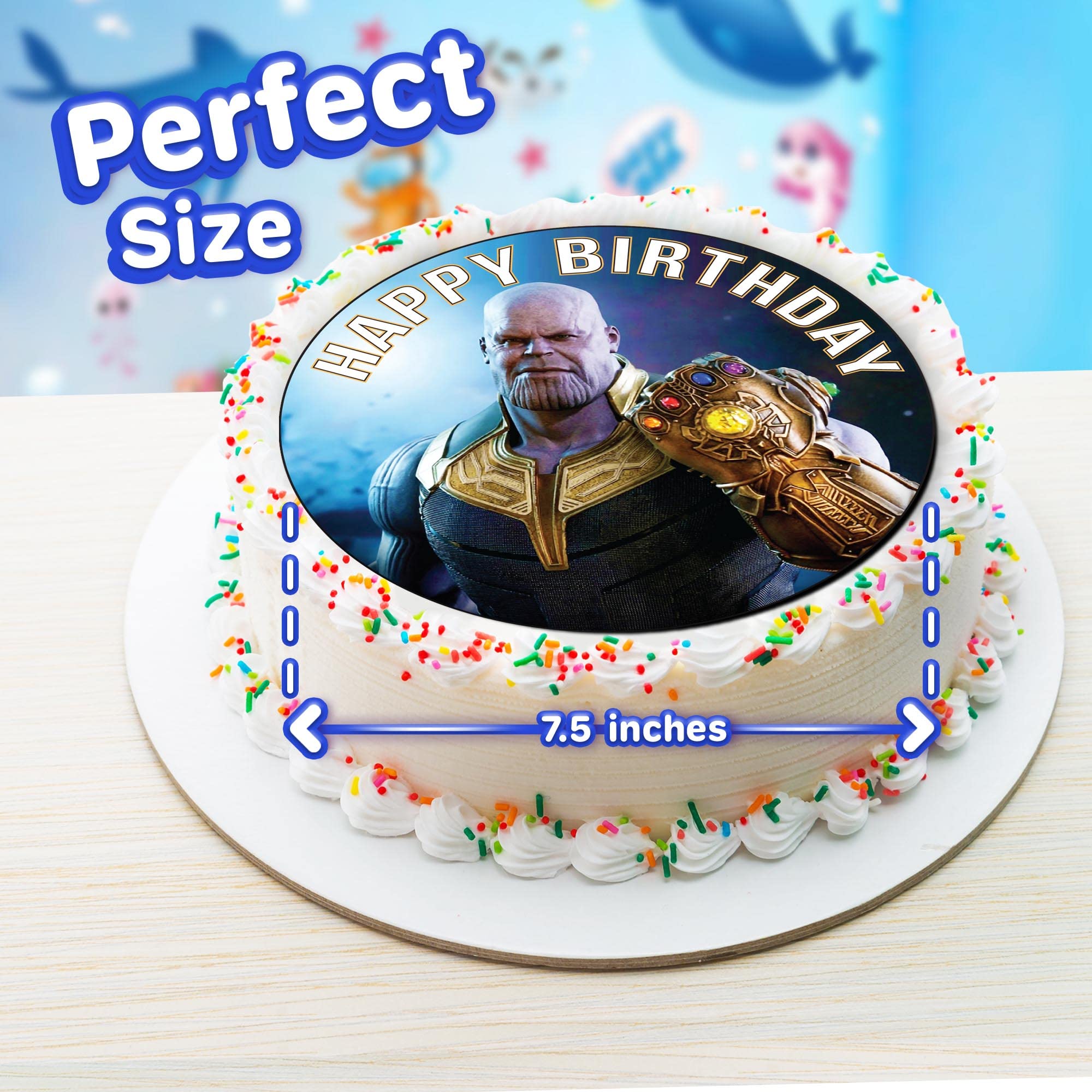 Thanos Decorated Cake