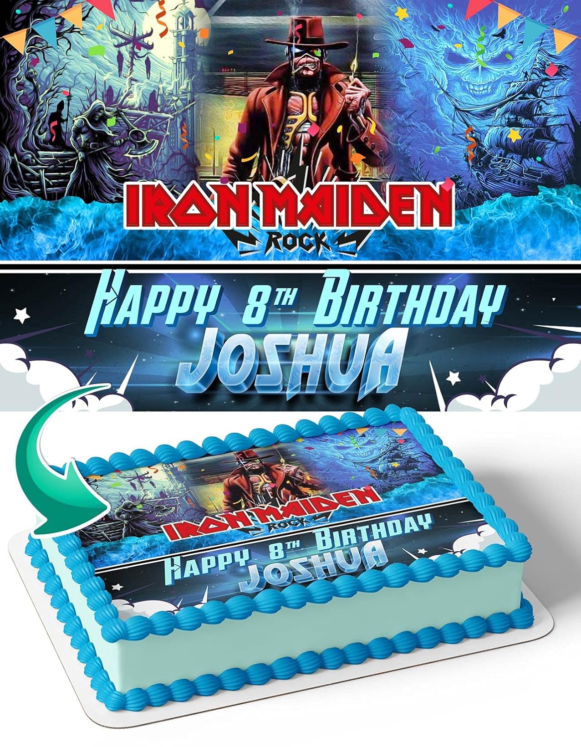 Iron Maiden Decorated Cake