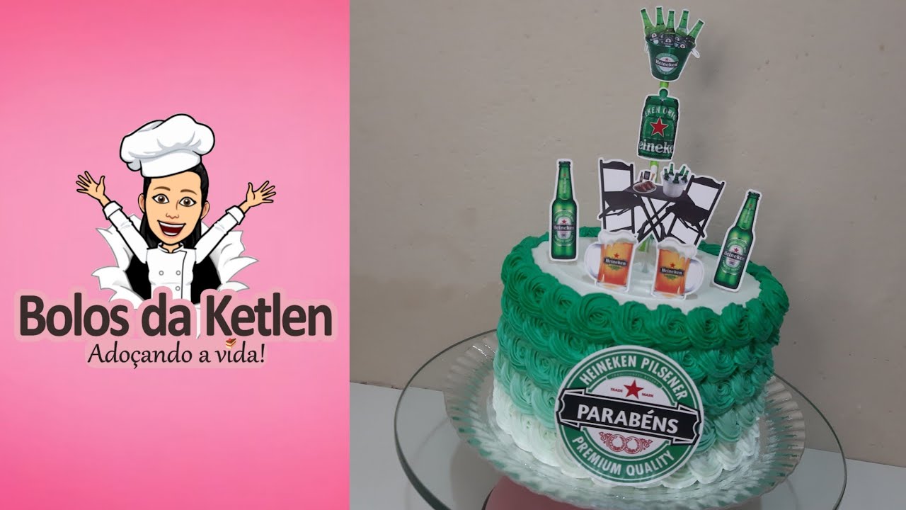 Heineken Decorated Cake