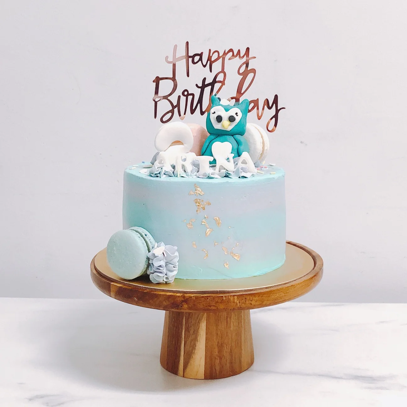 Turquoise Decorated Cake