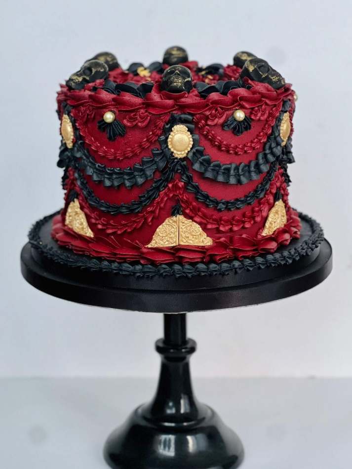 Skull Decorated Cake