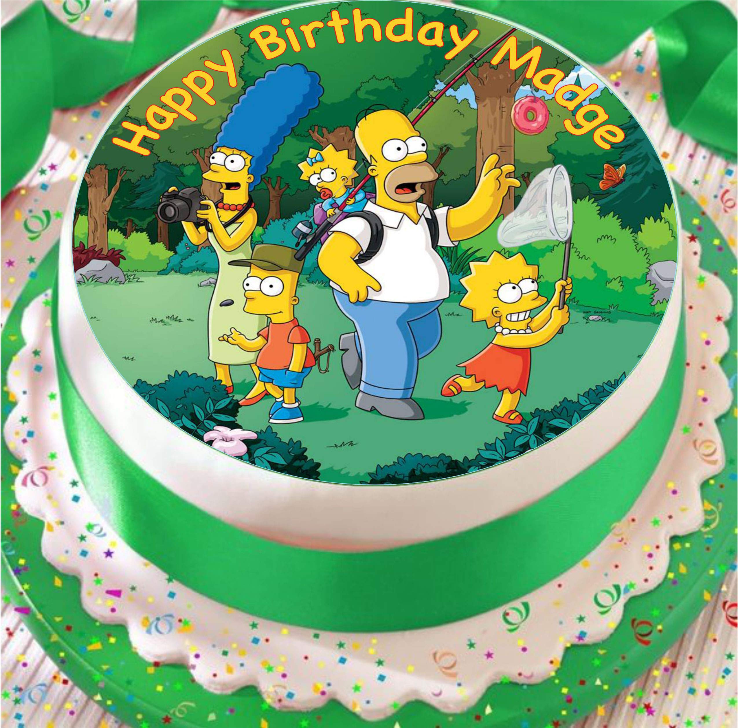 Simpsons decorated cake