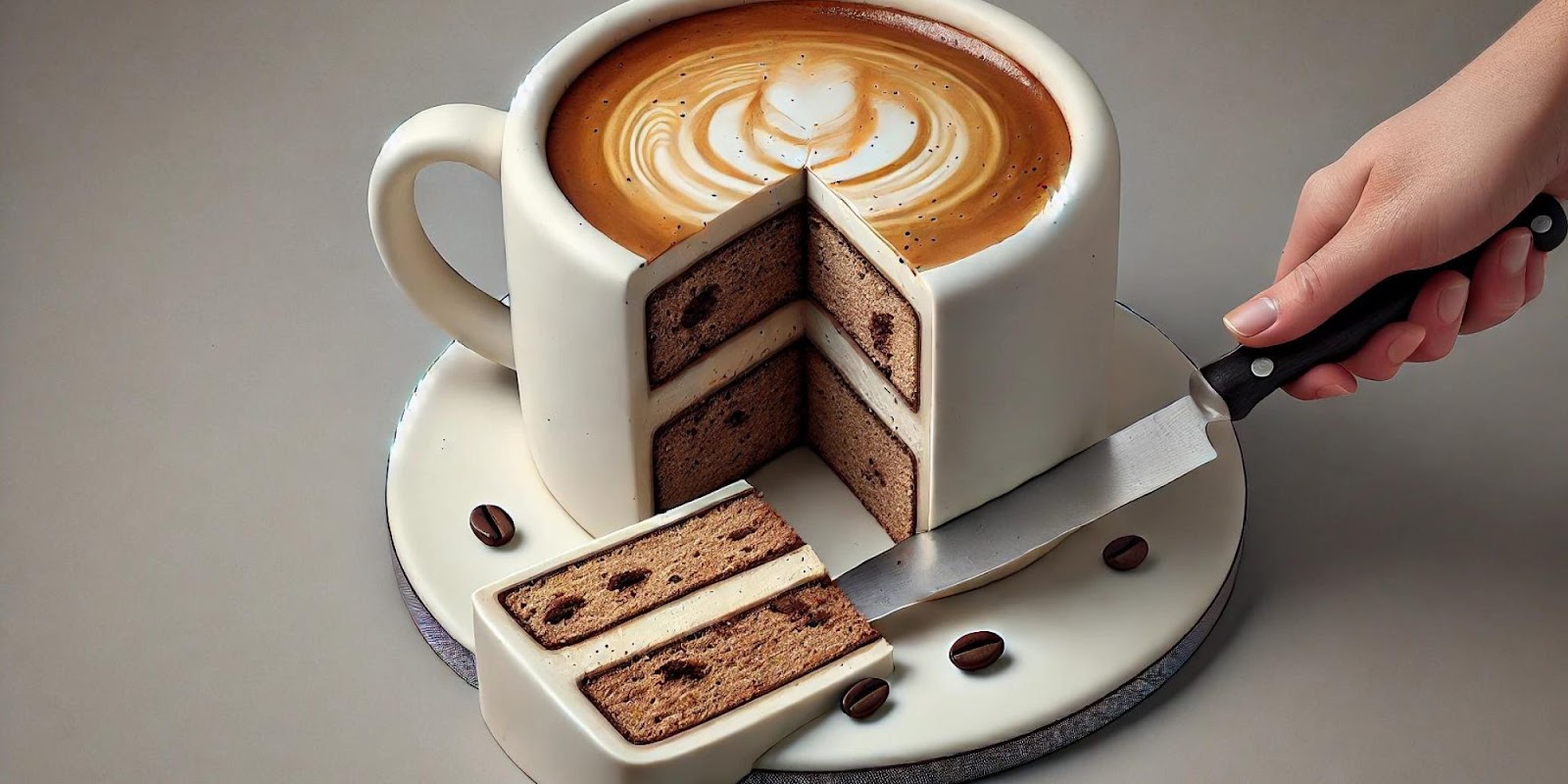 Coffee Decorated Cake