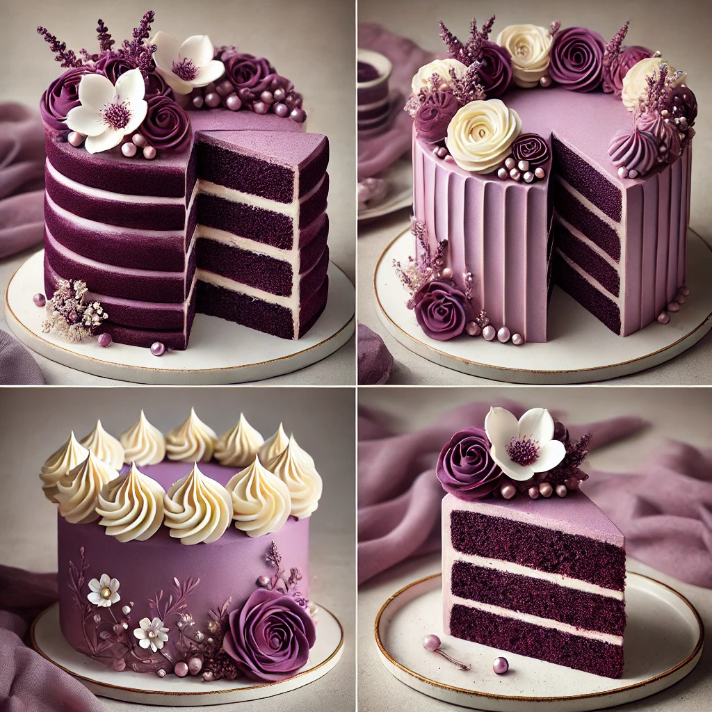 Lilac Decorated Cake