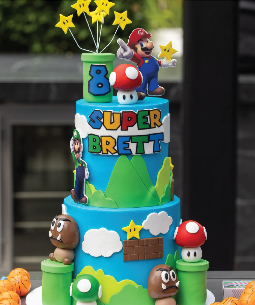 Mario Bros Decorated Cake