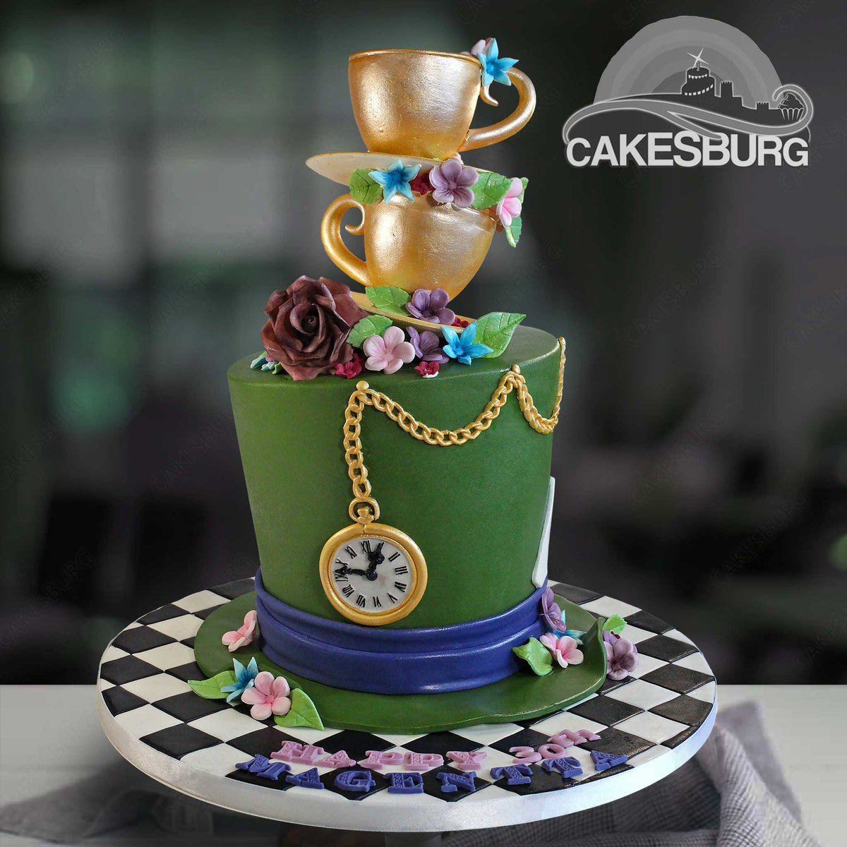 Alice in Wonderland Decorated Cake