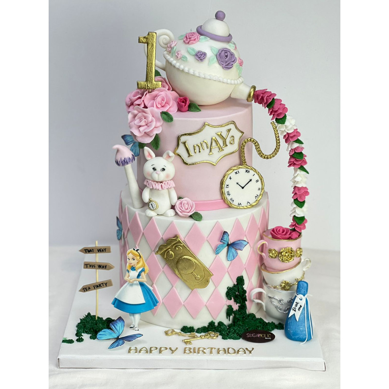 Alice in Wonderland Decorated Cake