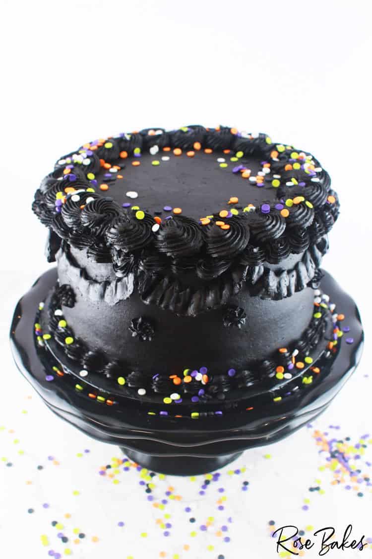 Black Decorated Cake