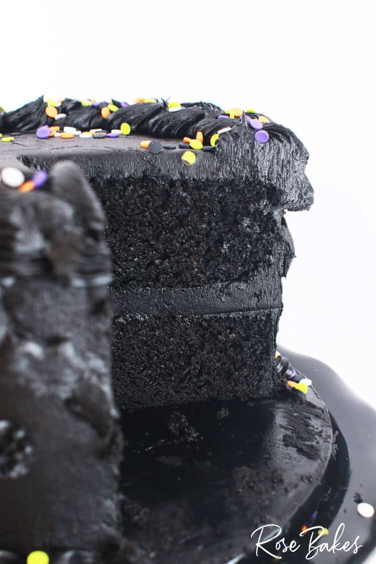 Black Decorated Cake