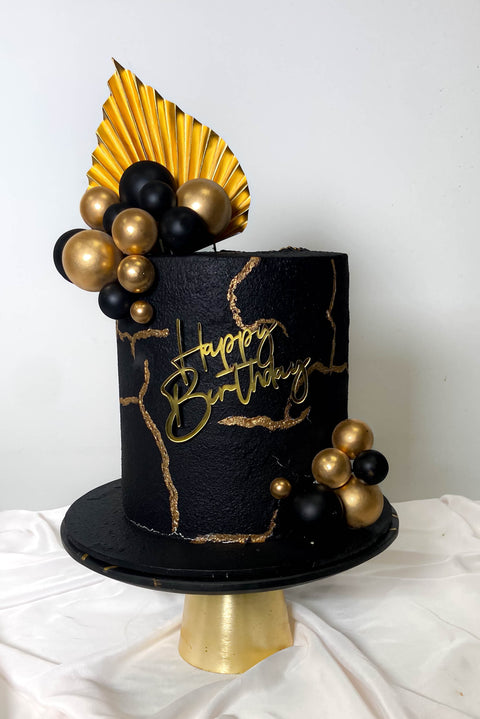 Black Decorated Cake