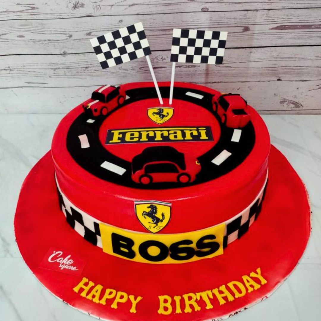 Ferrari decorated cake