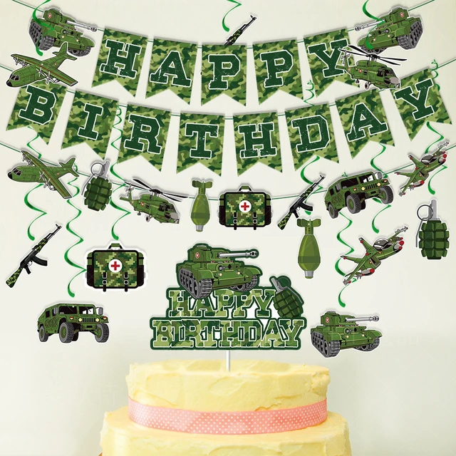 Military decorated cake