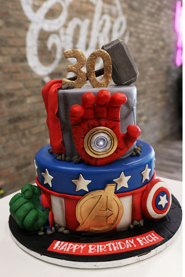 Avengers decorated cake