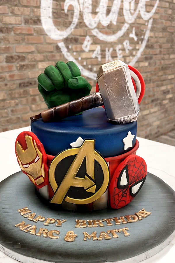 Marvel decorated cake