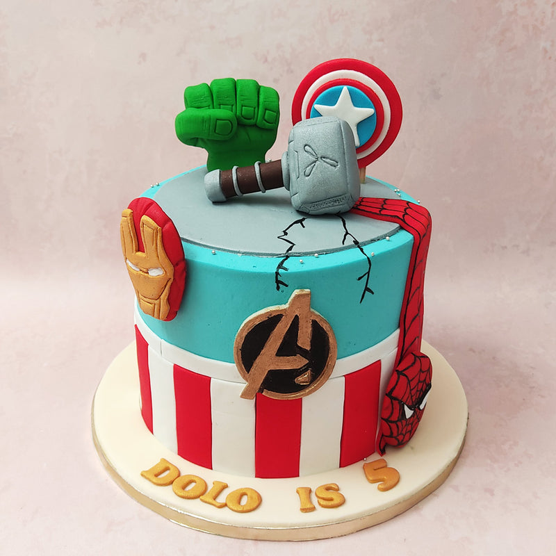 Marvel decorated cake