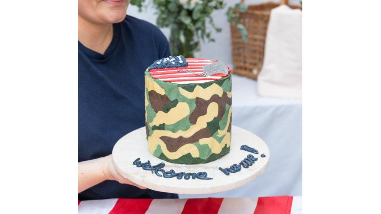 Camouflage Decorated Cake